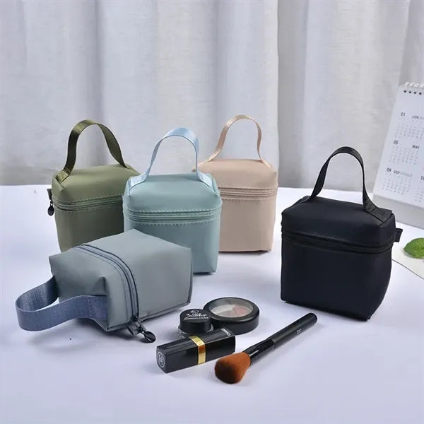 Waterproof Nylon Cosmetic Zipper Toiletry Mini Makeup Bag
