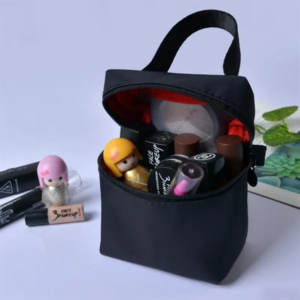 Waterproof Nylon Cosmetic Zipper Toiletry Mini Makeup Bag
