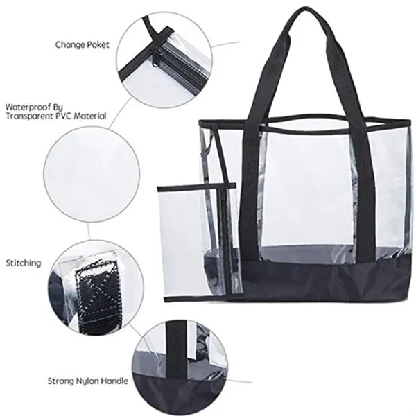 Zipper Beach Handbag Tote Bag