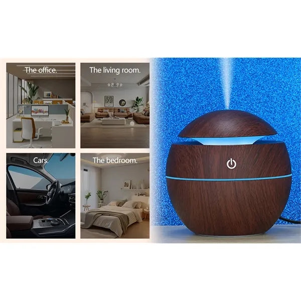 Light Wooden Grain Ultrasonic Humidifier Aromatherapy