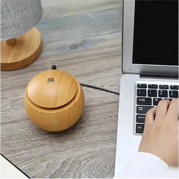 Light Wooden Grain Ultrasonic Humidifier Aromatherapy