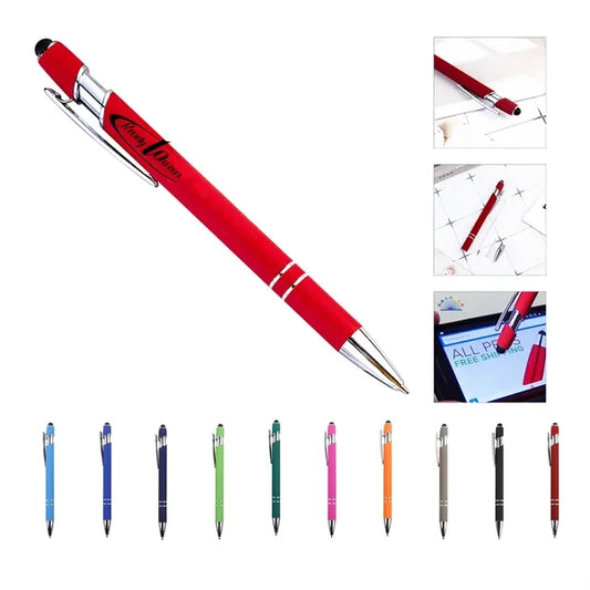 Soft Touch Ballpoint Pen with Stylus Tip