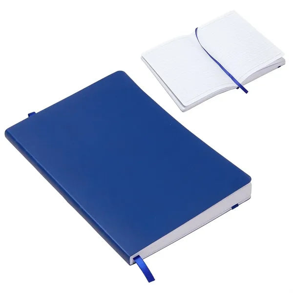 A5 Softbound Cover Notebook W/ Elastic Band & Ribbon