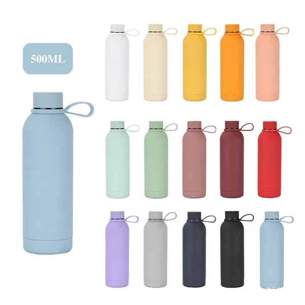 12/17/25/34oz Matte Stainless Steel Insulated Bottle w/ Loop