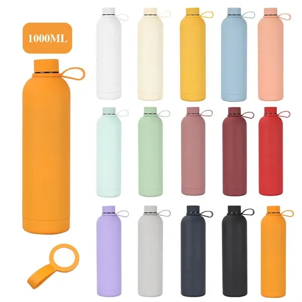 12/17/25/34oz Matte Stainless Steel Insulated Bottle w/ Loop