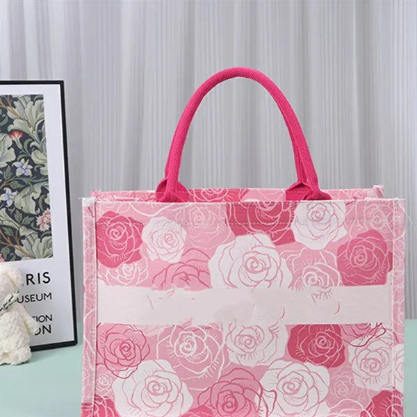 Portable Large Capacity Printed Canvas Tote Bag