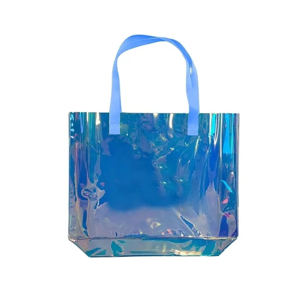 Holographic PVC Tote Bag with Color Handles