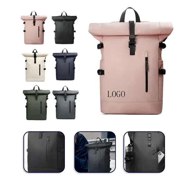 Waterproof Roll Top Laptop Backpack