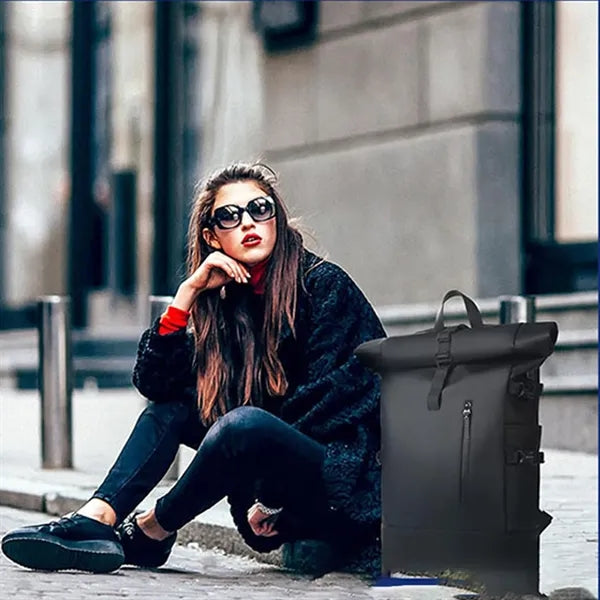 Waterproof Roll Top Laptop Backpack