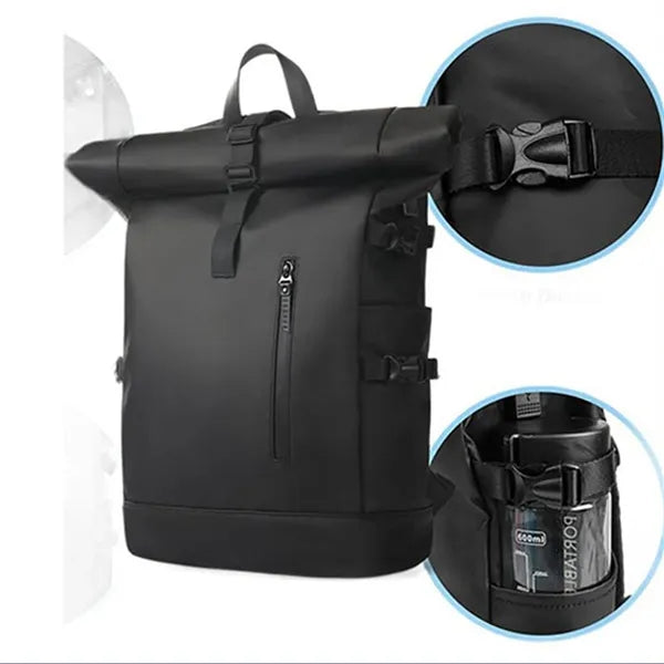 Waterproof Roll Top Laptop Backpack