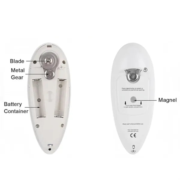 One Touch Electric Can Opener Auto Operation Kitchen Tool