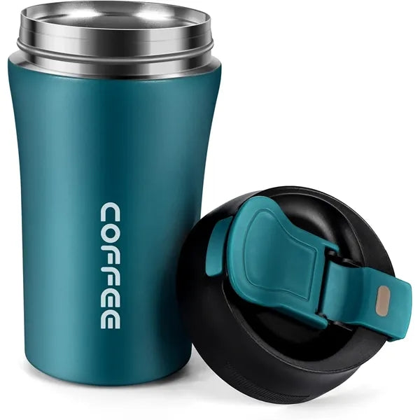 13oz Stainless Steel Insulated Travel Mug Straw Lid Tumbler