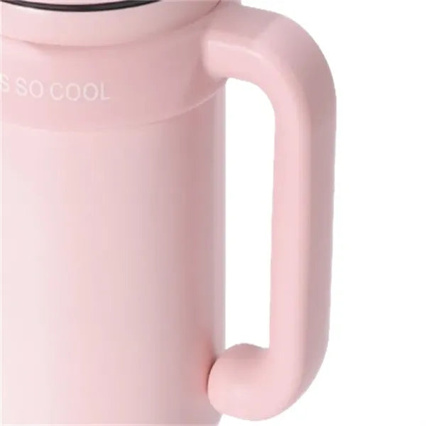 30 oz Double Wall Stainless Straw Tumbler with Handle & Lid