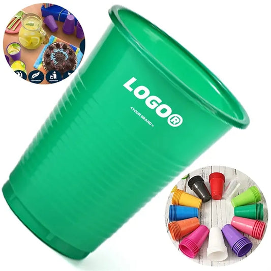 7oz Disposable Plastic Party Cups In Assorted Colors