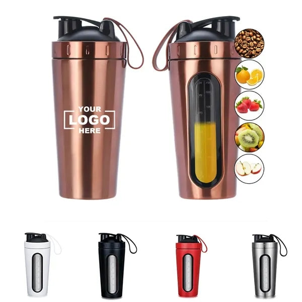 24oz Stainless Steel Shaker Bottle With Mixing Ball