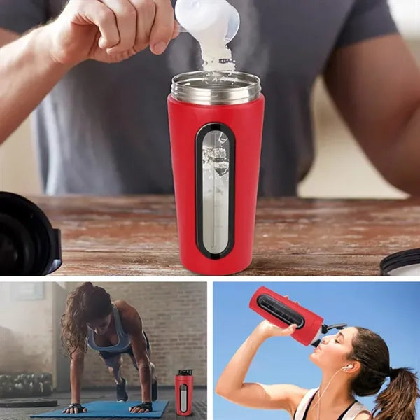 24oz Stainless Steel Shaker Bottle With Mixing Ball