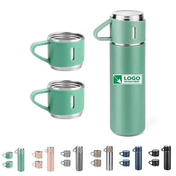 17oz Vacuum Insulated Bottle Set with 3 Cups