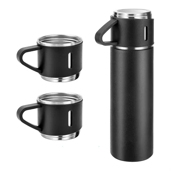 17oz Vacuum Insulated Bottle Set with 3 Cups