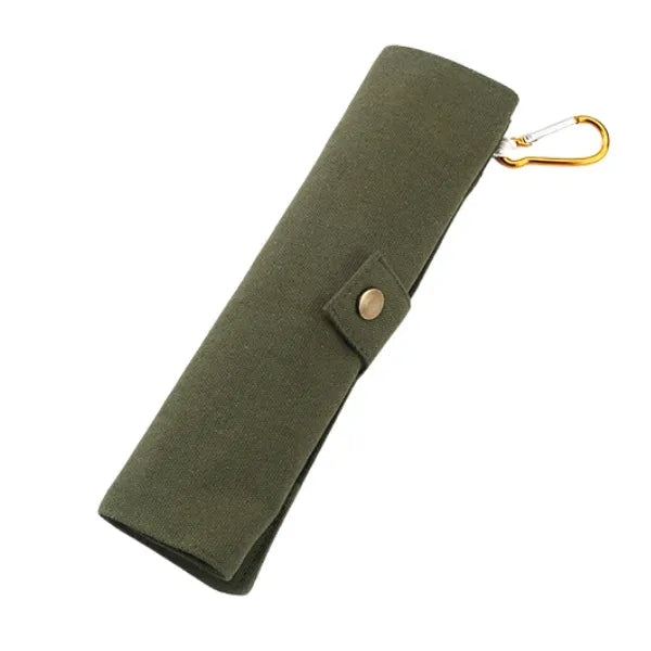 Bamboo Eco Travel Utensil Set with Roll-Up Pouch
