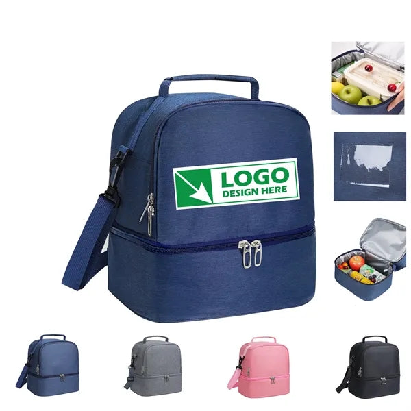Large Double Deck Lunch Tote Bag
