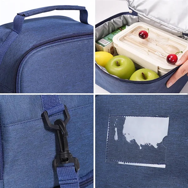 Large Double Deck Lunch Tote Bag