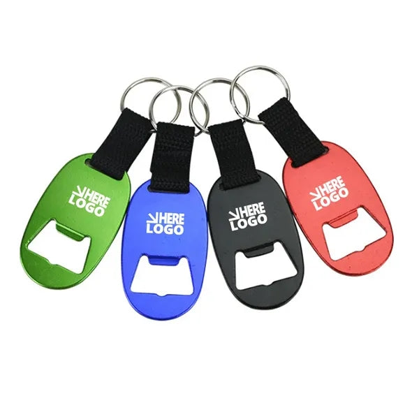 Egg-Shaped Beer Bottle Opener Key Chain