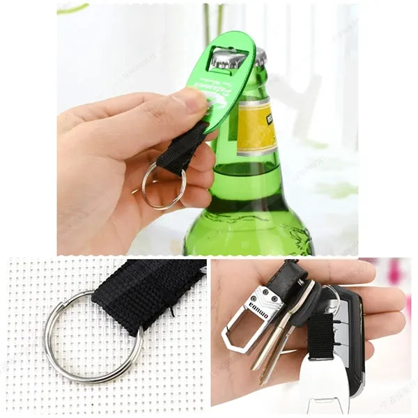 Egg-Shaped Beer Bottle Opener Key Chain
