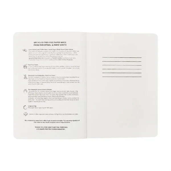 A5 New Brew Coffee Husk Journal Recycled Natural Notebook
