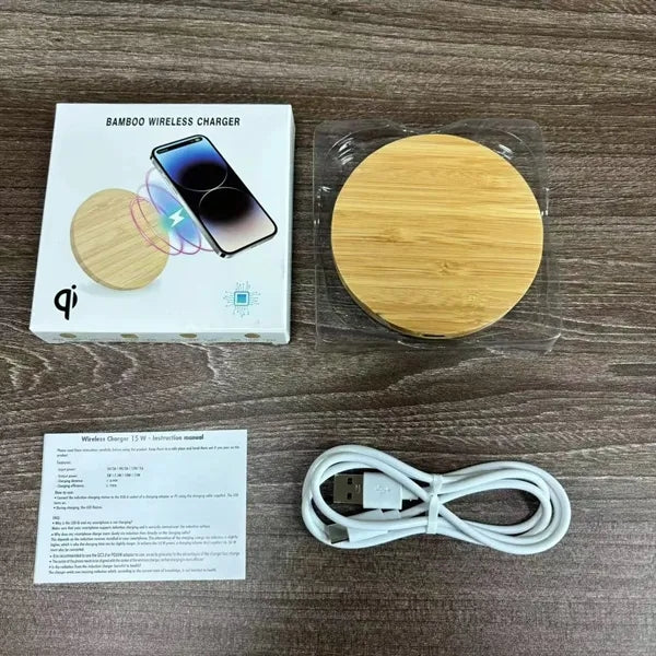 15W Bamboo Wooden Wireless Charger Pad