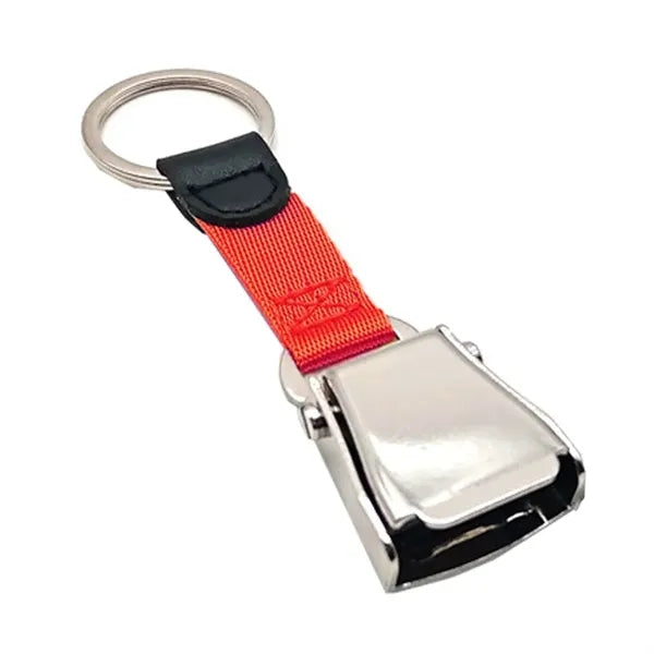 Airplane Seatbelt Buckle Key Ring