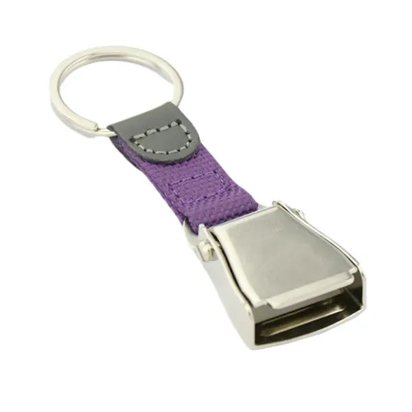 Airplane Seatbelt Buckle Key Ring
