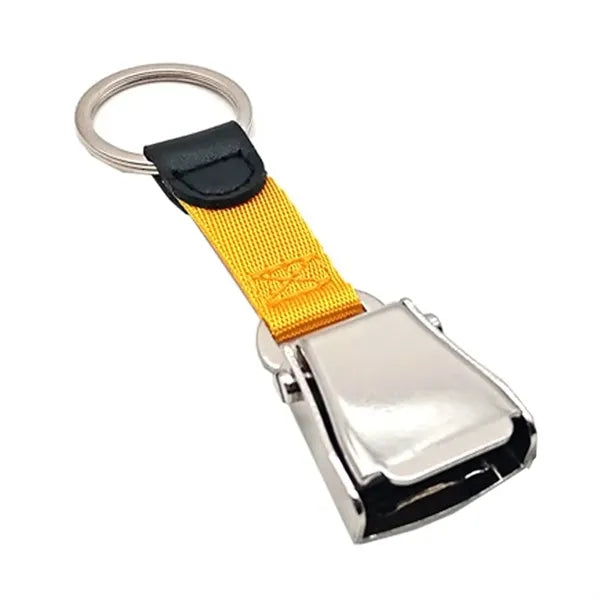 Airplane Seatbelt Buckle Key Ring