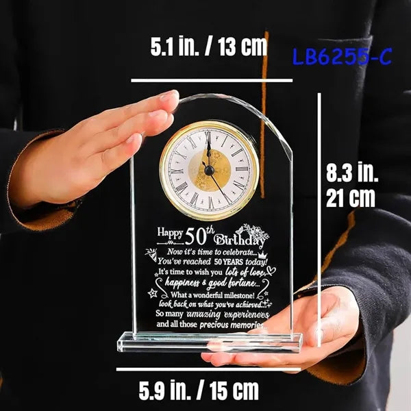 Quartz CRYSTAL CLOCK AWARD for Retirement Gifts