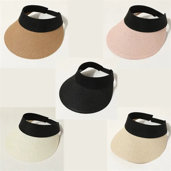 Women Straw Sun Visor ,Beach Hat