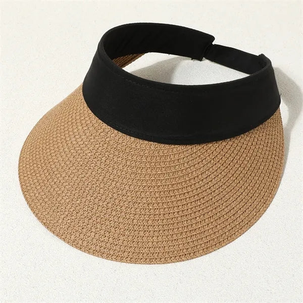 Women Straw Sun Visor ,Beach Hat