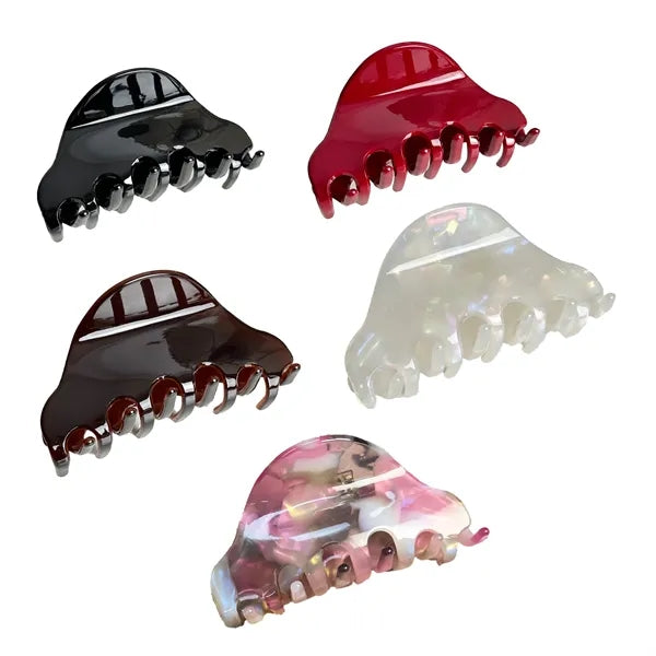 Fashion Women 3.43inch Geometric Triangle Acetate Hair Clip