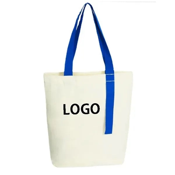 Spacious Cotton Canvas Tote Bag with Comfortable Handles