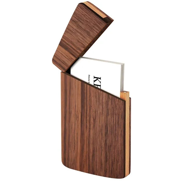 Portable Wooden Business Card Box
