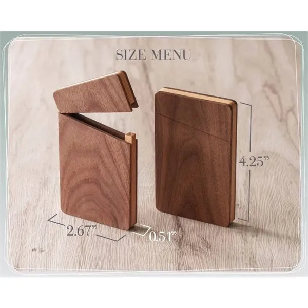 Portable Wooden Business Card Box