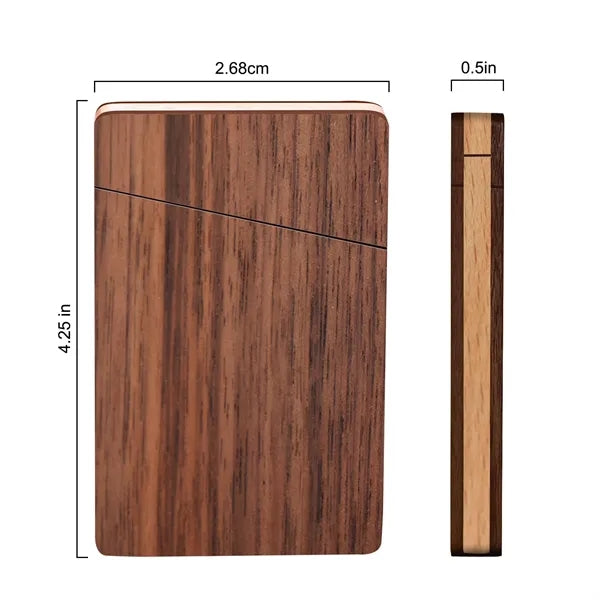 Portable Wooden Business Card Box