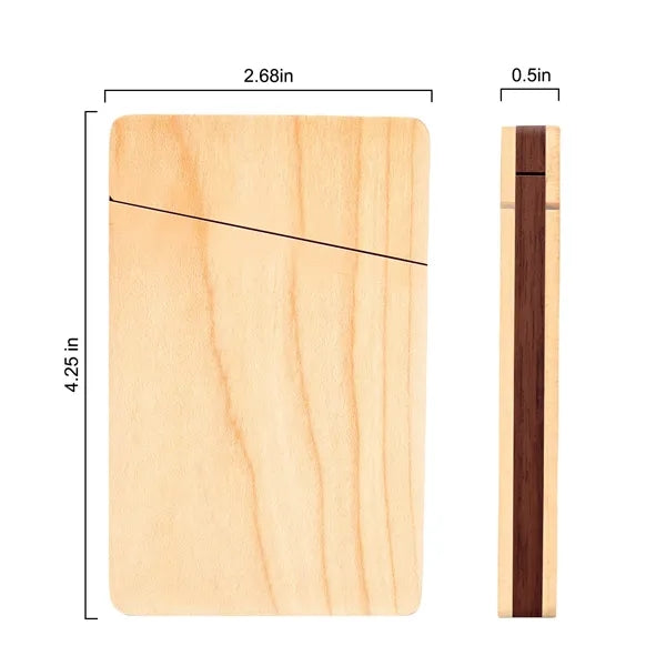 Portable Wooden Business Card Box