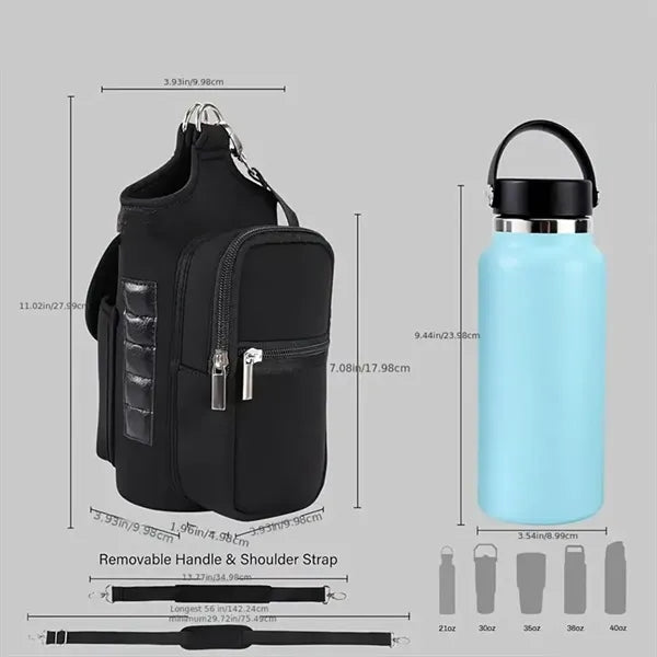 Magnetic Gym Bag Water Bottle Carrier Holder