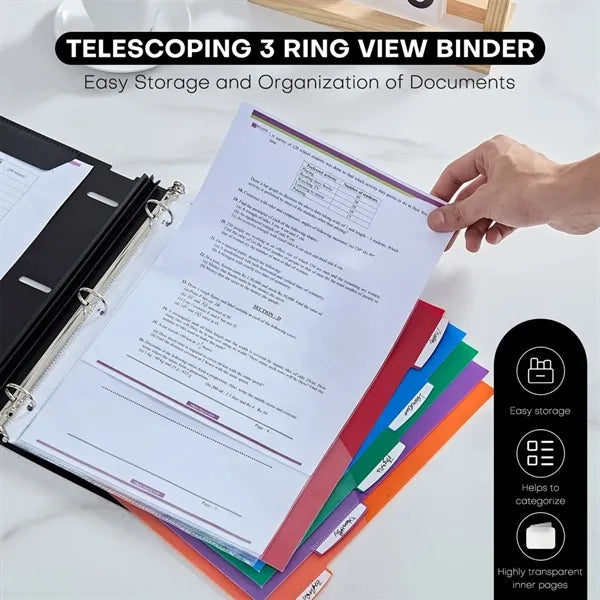 StarratS Retractable 3-Ring Binder