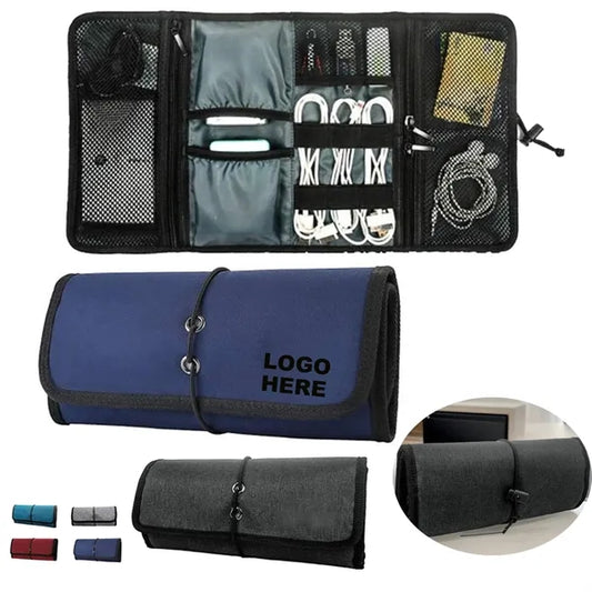 Portable Electronics Organizer Travel Cable Bag