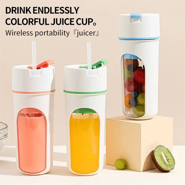 16oz Portable USB Rechargeable Blender w/ Straw