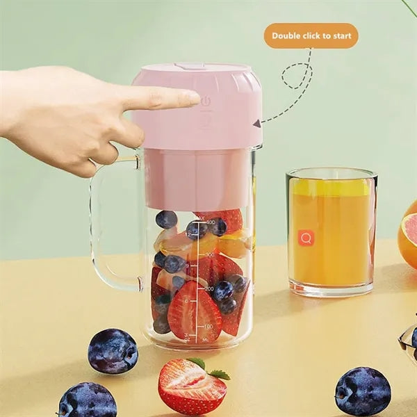 13oz Type-C Rechargeable Juicer Blender Cup w/ Handle