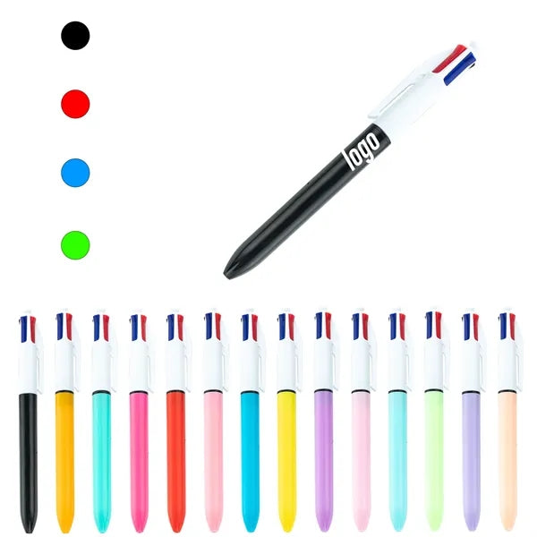 4-in-1 Retractable 4-Color Ballpoint Pen