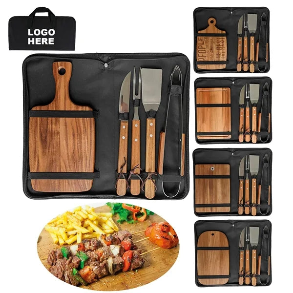 Portable Camping Cooking Utensil Kit BBQ Cutting Board Set