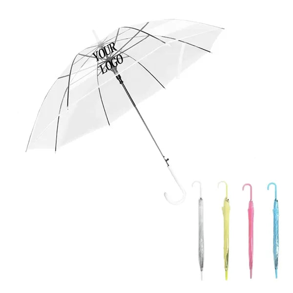 Clear Dome Umbrella with Auto Open for Rain & Weddings