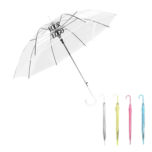 Clear Dome Umbrella with Auto Open for Rain & Weddings